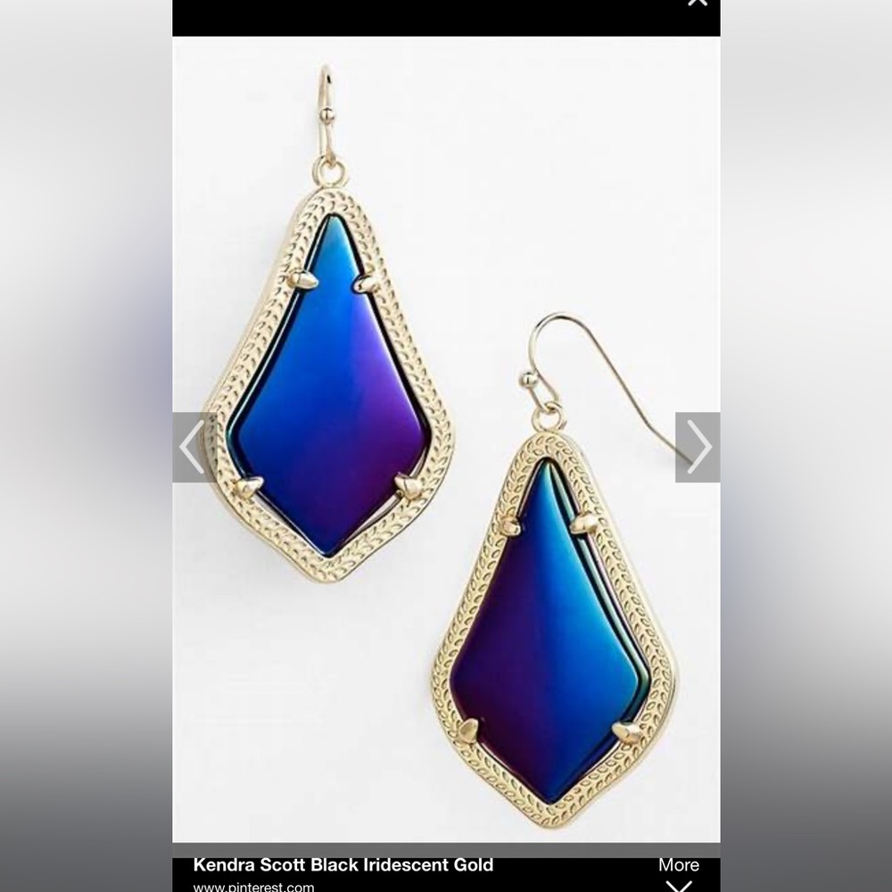 Kendra Scott Black Iridescent Alex Earrings